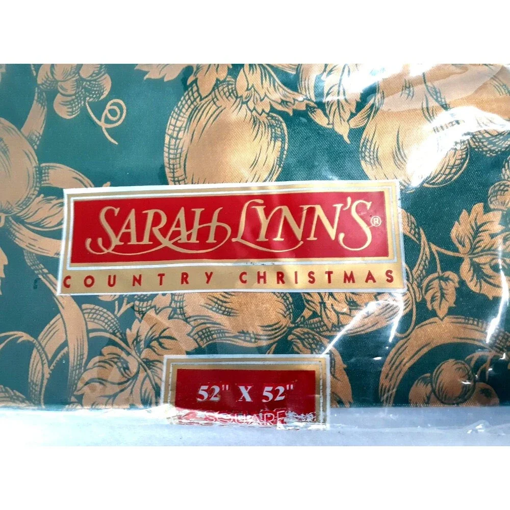 Sarah Lynn’s Vinyl Flannelback Square Tablecloth 52